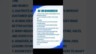 AI in business ????????????#ytshorts #shorts #ai #business #artificialintelligence