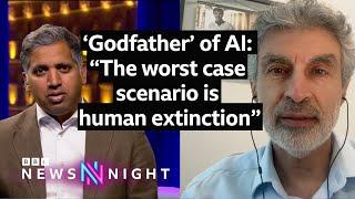 "The worst case scenario is human extinction" - Godfather of AI on "rogue AI"