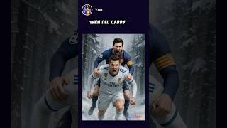 Ronaldo Didn't Left Messi To Die In Snowstorm ???? #ai #shorts #viralshorts #funny