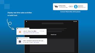 How to Add Real-Time Sales popup in Systeme.io site | WiserNotify Social Proof Integration